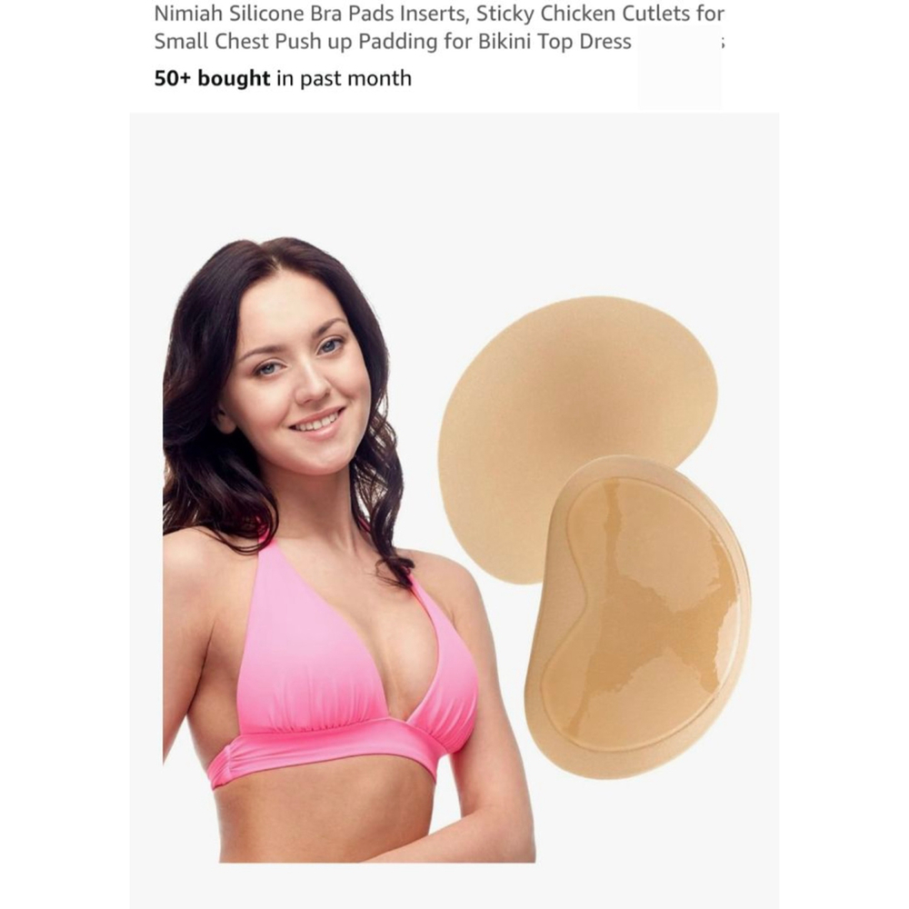 Women's Unbranded One Size Beige Silicone Bra Pads‎ Inserts